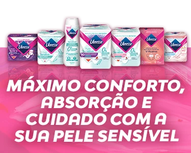 Banner promocional da campanha Libresse na Drogaria Raia, versão mobile