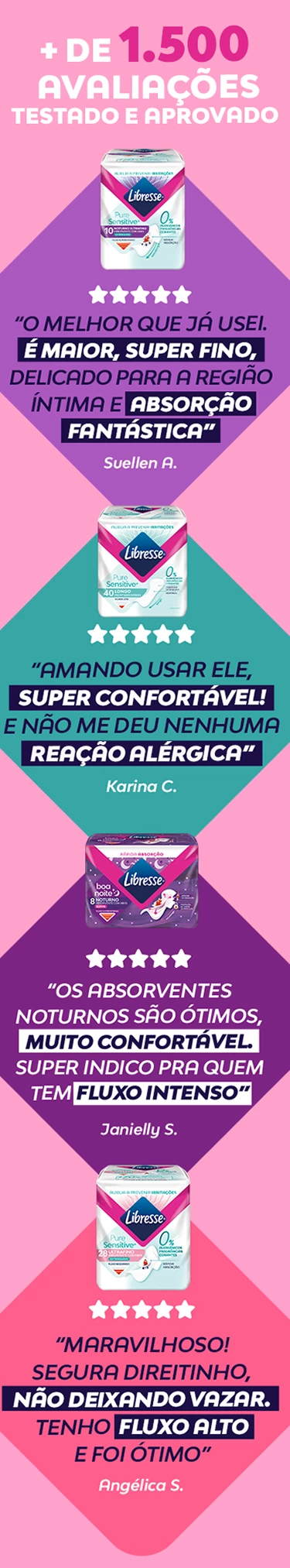 Banner promocional do absorvente ultrafino com abas noturno - 10 unidades, versão mobile